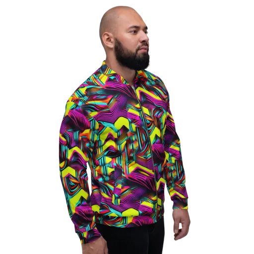 Neon Fold on a Bomber Jacket
