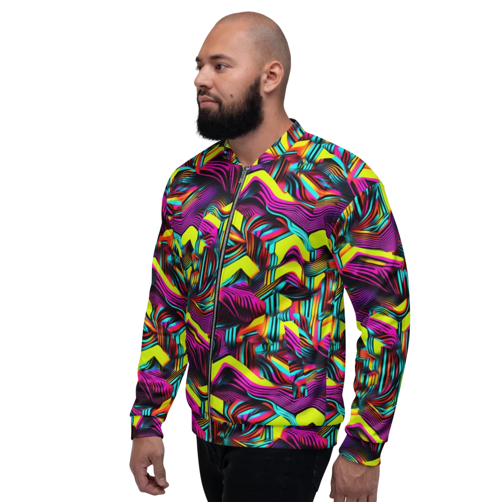Neon Fold on Bomber Jacket — Left