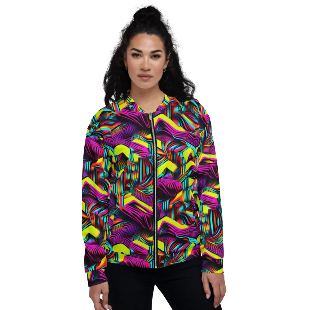 Neon Fold on Bomber Jacket — Front