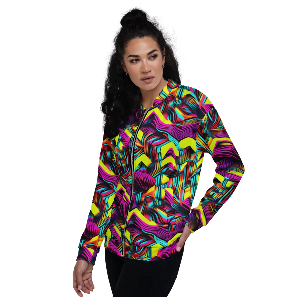 Neon Fold on Bomber Jacket — Left