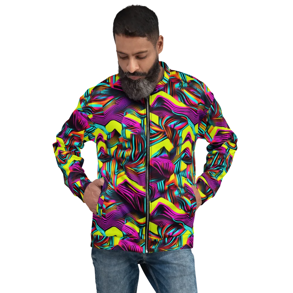 Neon Fold on Bomber Jacket — Front