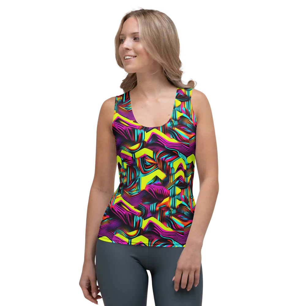 Neon Fold on Women's Tank Top — Front