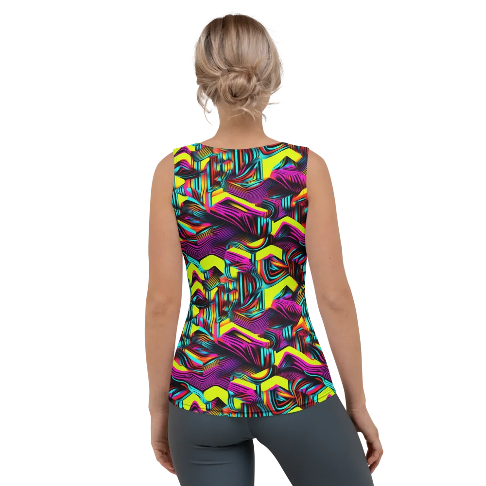 Neon Fold on Women's Tank Top — Back