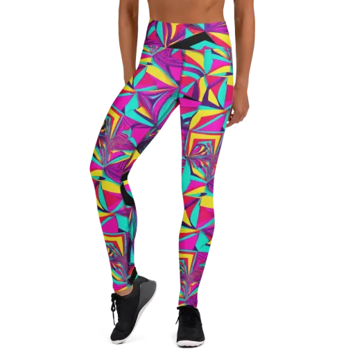 Vivid Frond on a Yoga Leggings