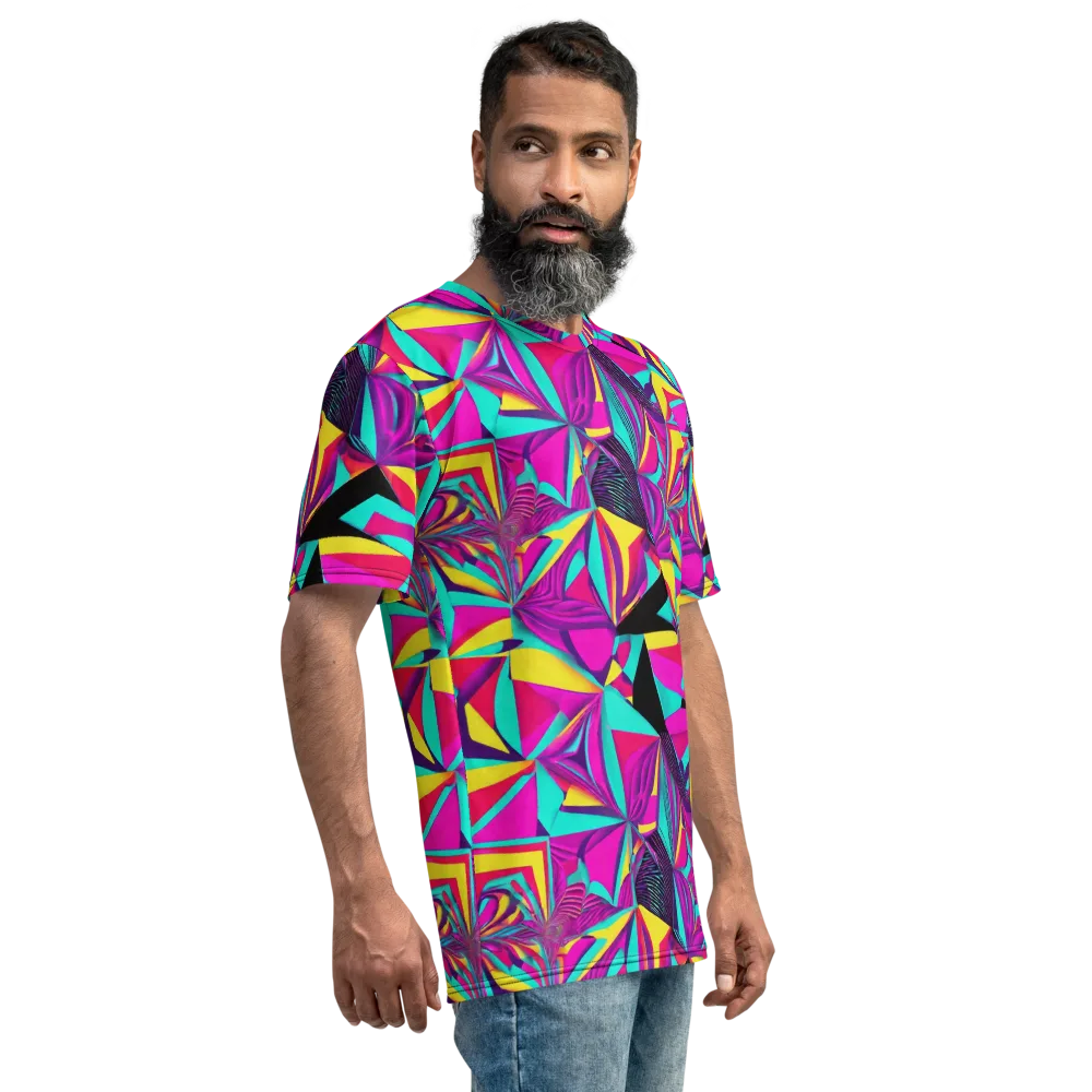 Vivid Frond on Men's Crew Neck T-Shirt — Right