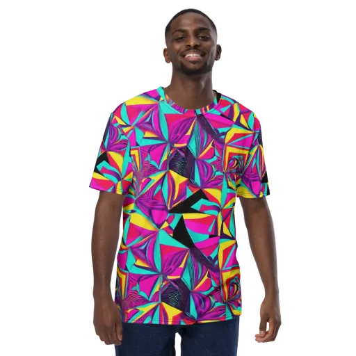 Vivid Frond on a Men's Crew Neck T-Shirt