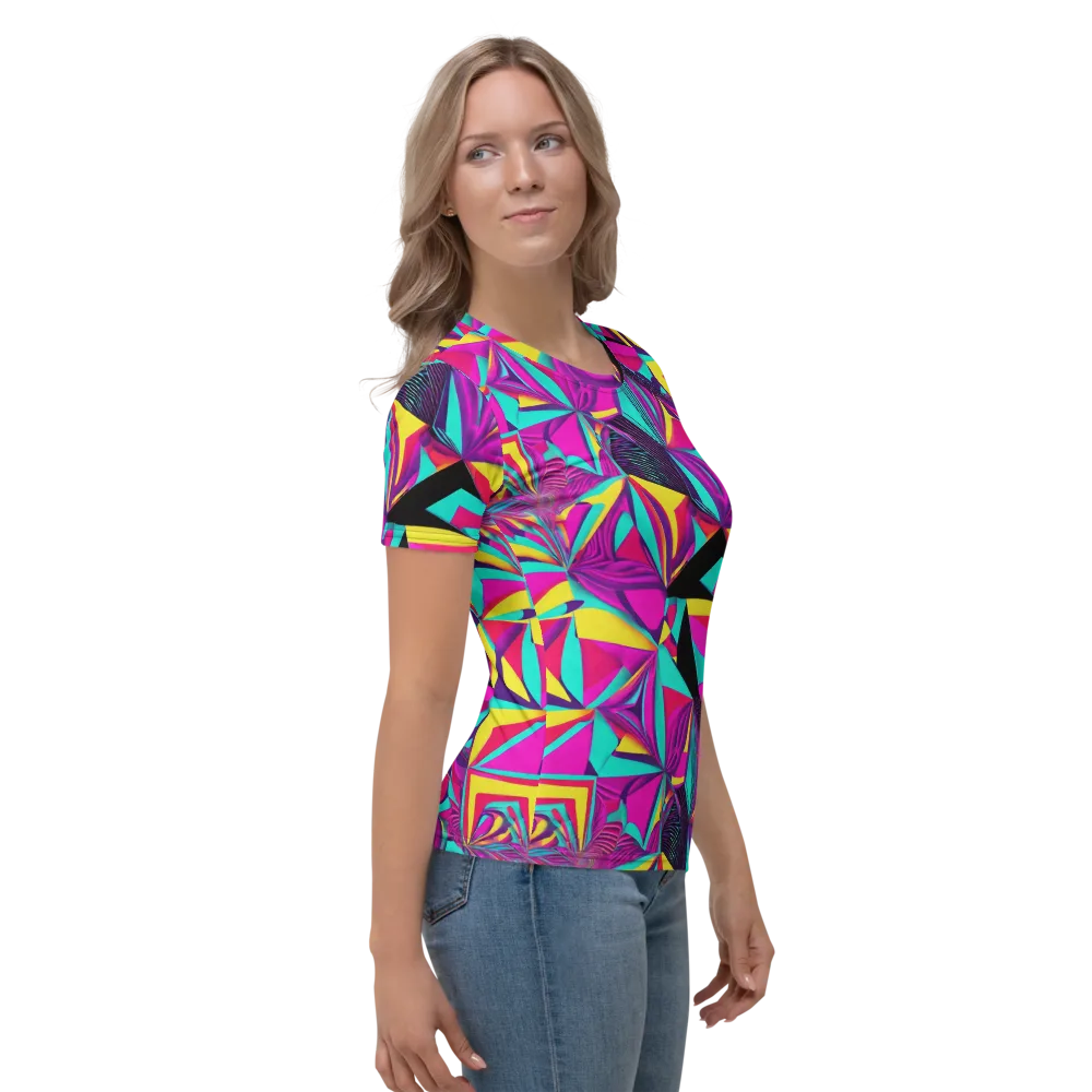 Vivid Frond on Women's Crew Neck T-Shirt — Right