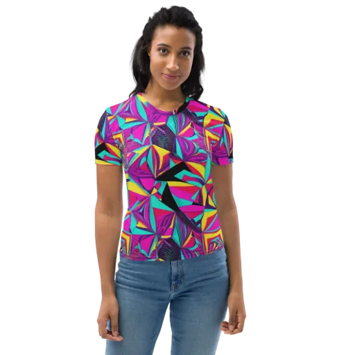 Vivid Frond on a Women's Crew Neck T-Shirt