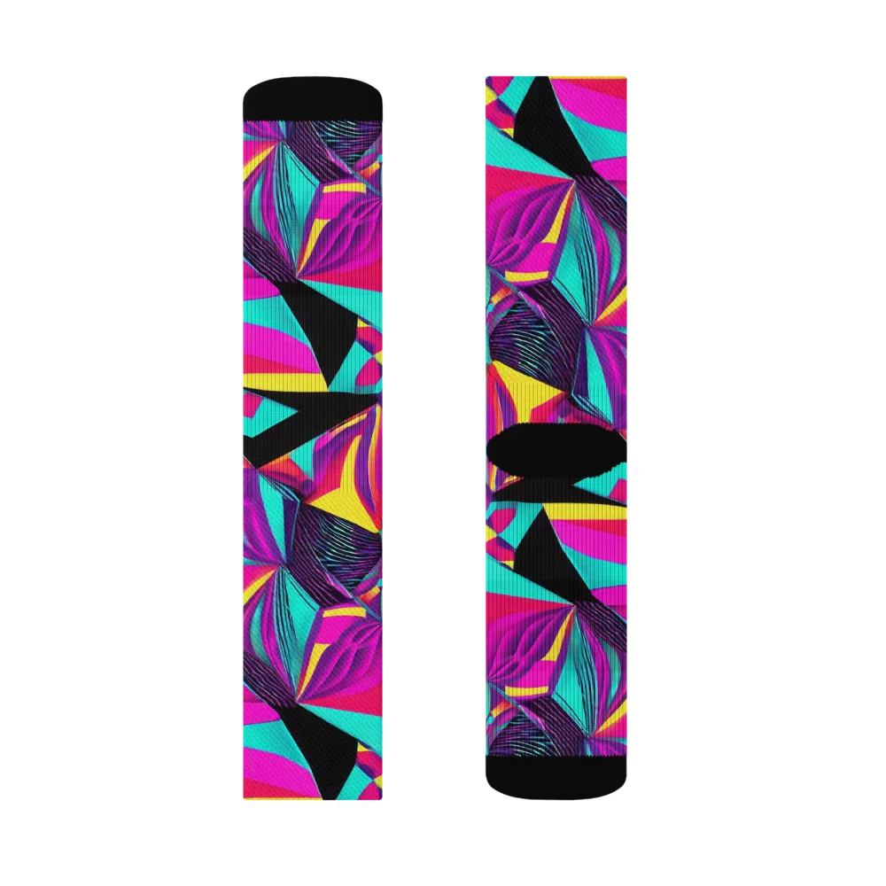 Vivid Frond on Socks — Right Sock