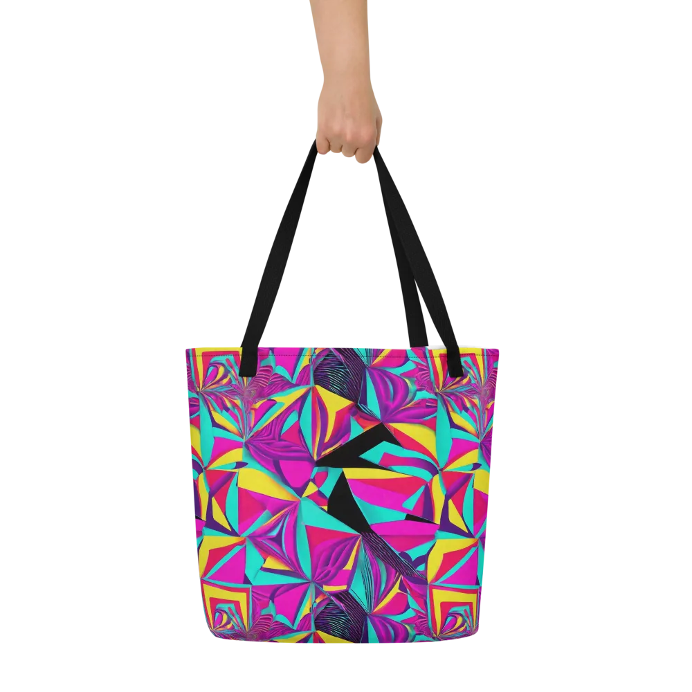 Vivid Frond on Large Tote Bag W/ Pocket — Front