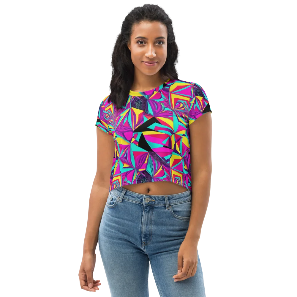 Vivid Frond on Crop Tee — Front