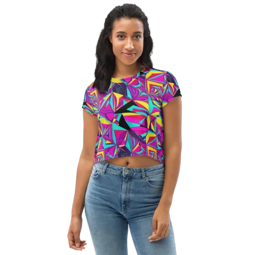 Vivid Frond on a Crop Tee