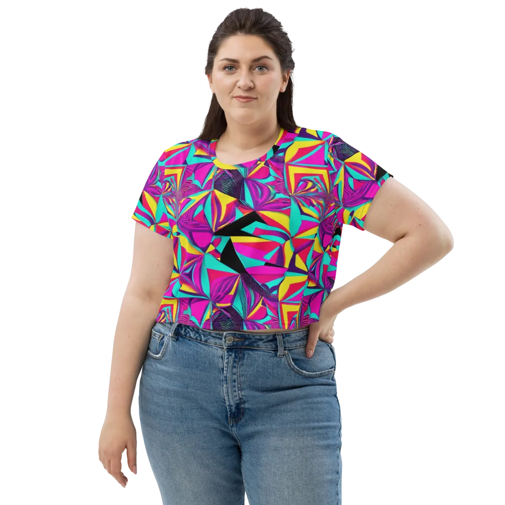 Vivid Frond on Crop Tee — Front