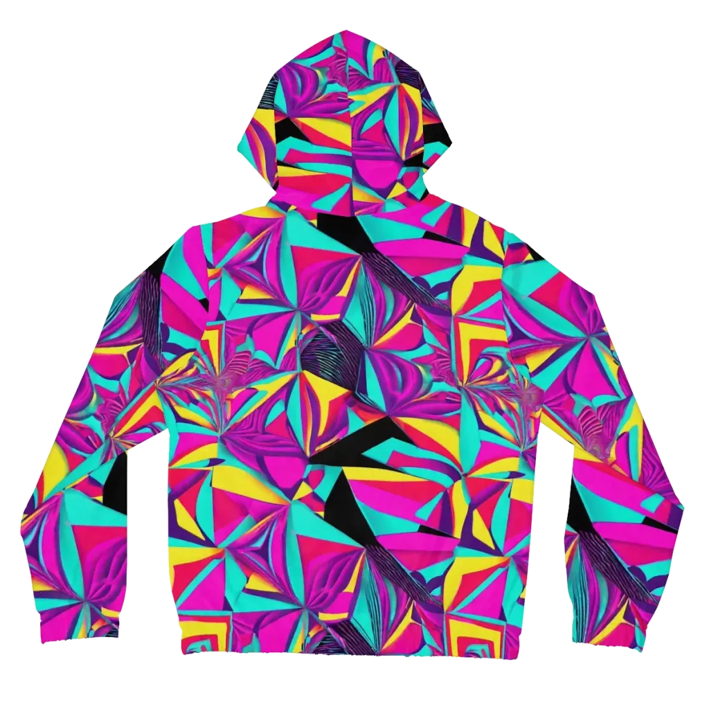 Vivid Frond on Women's Full-Zip Hoodie — Back