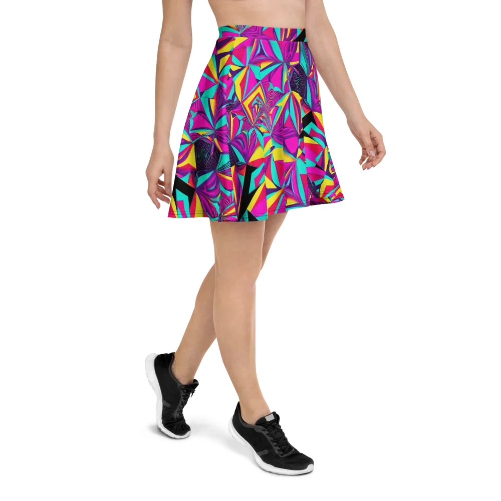Vivid Frond on Skater Skirt — Right