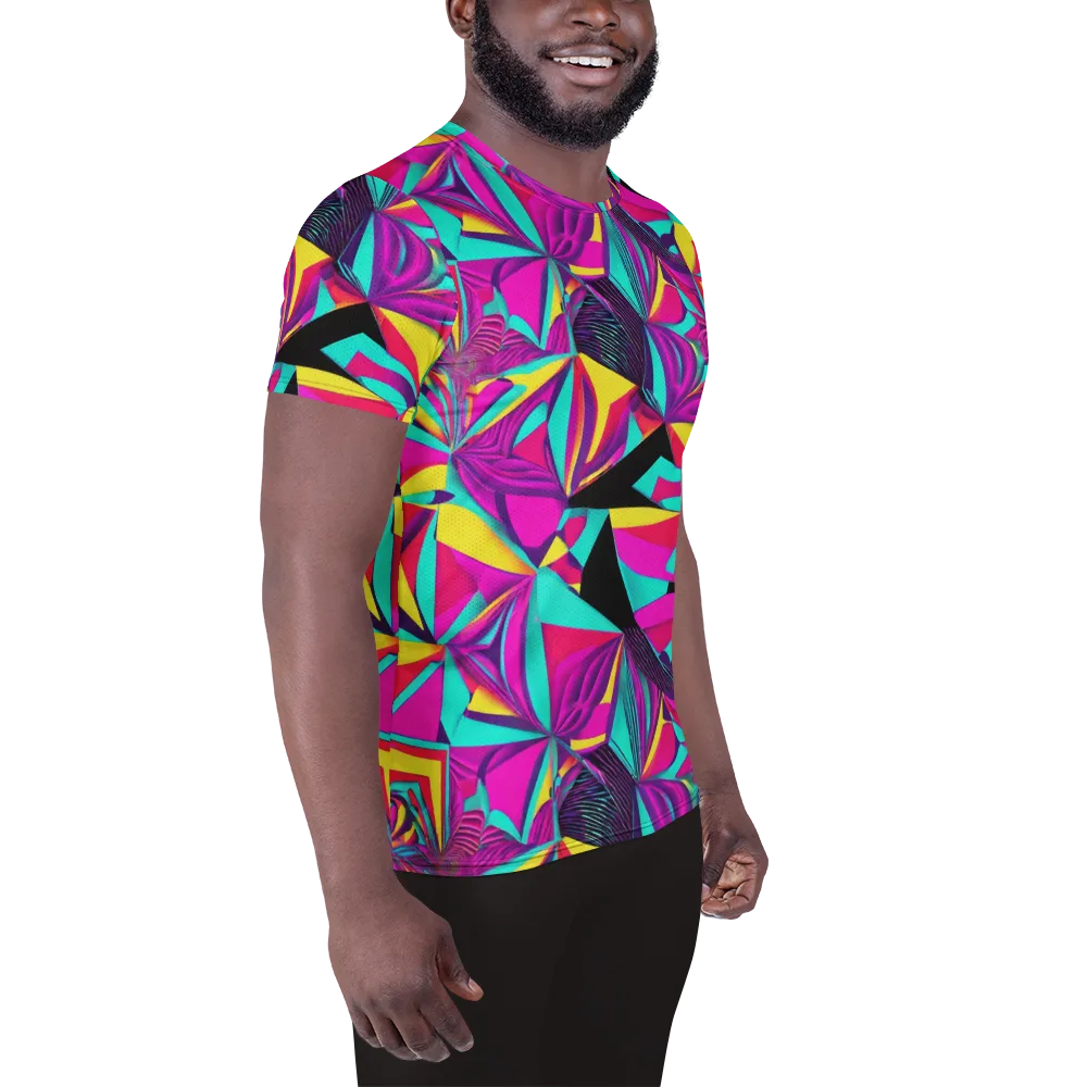 Vivid Frond on Men's Athletic T-Shirt — Right