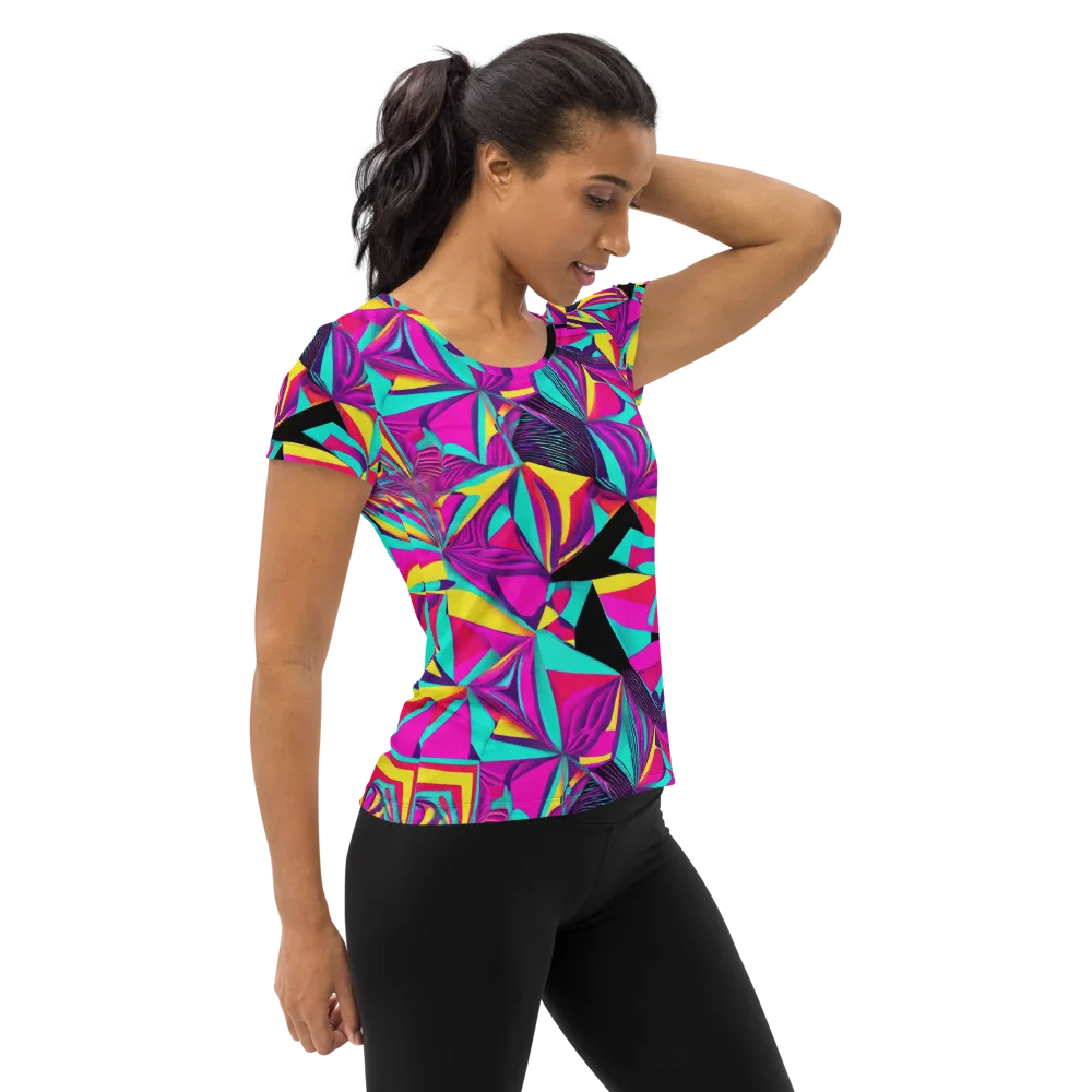 Vivid Frond on Women's Athletic T-Shirt — Right