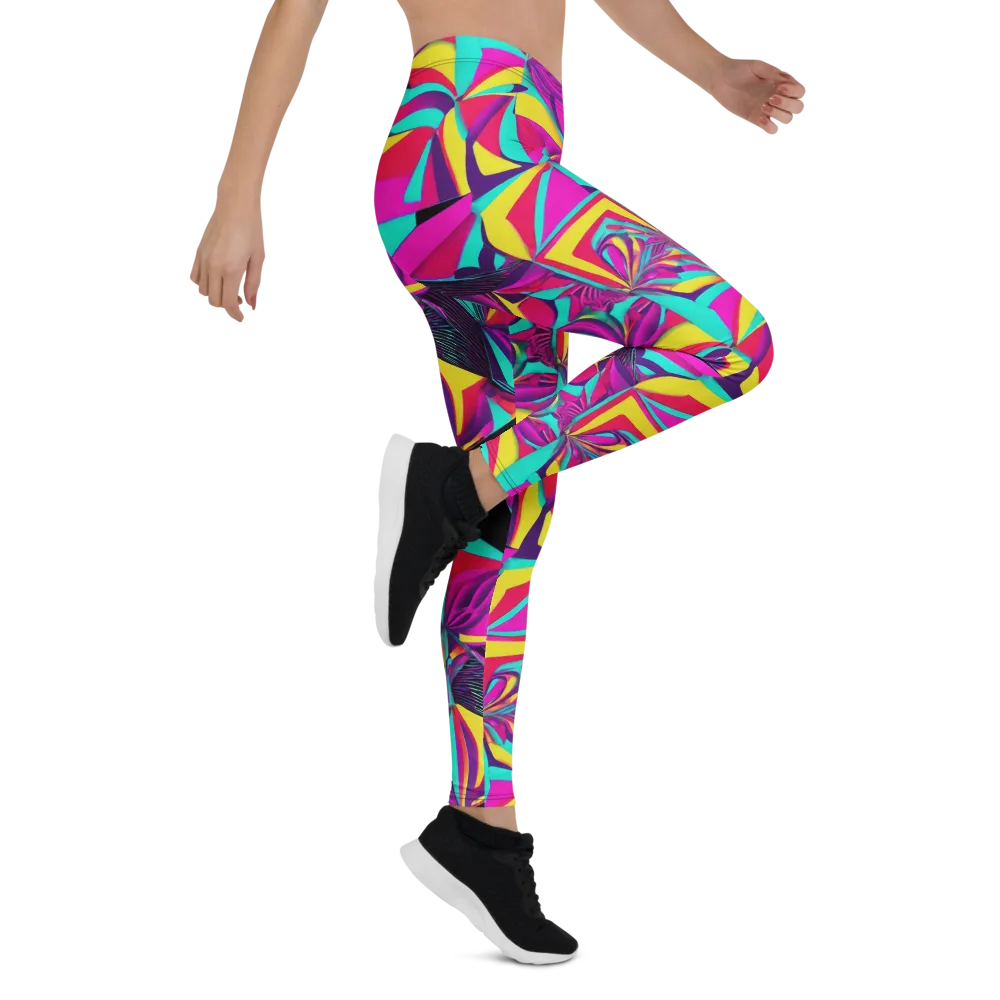 Vivid Frond on Leggings — Right