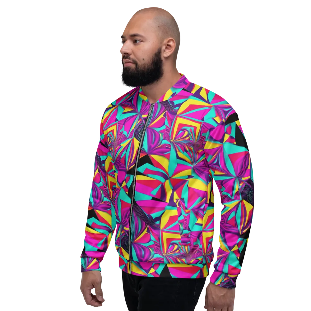 Vivid Frond on Bomber Jacket — Left