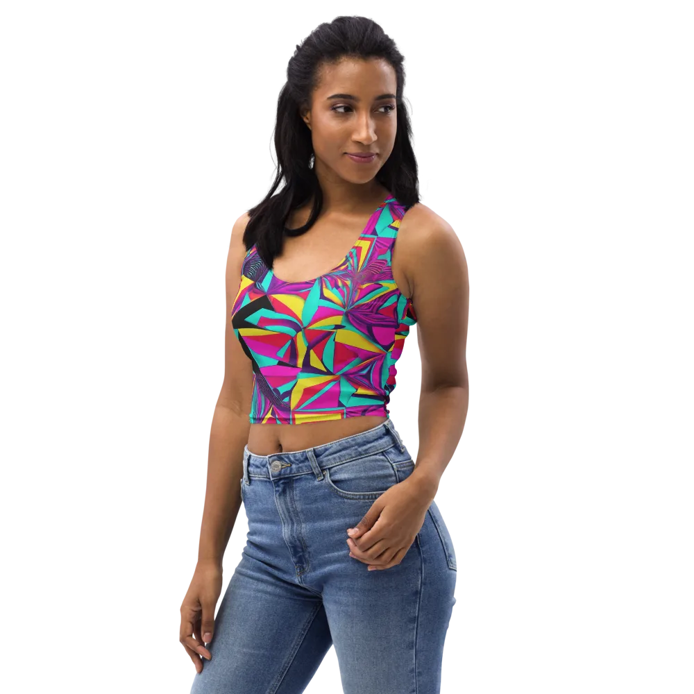 Vivid Frond on Crop Top — Left Front