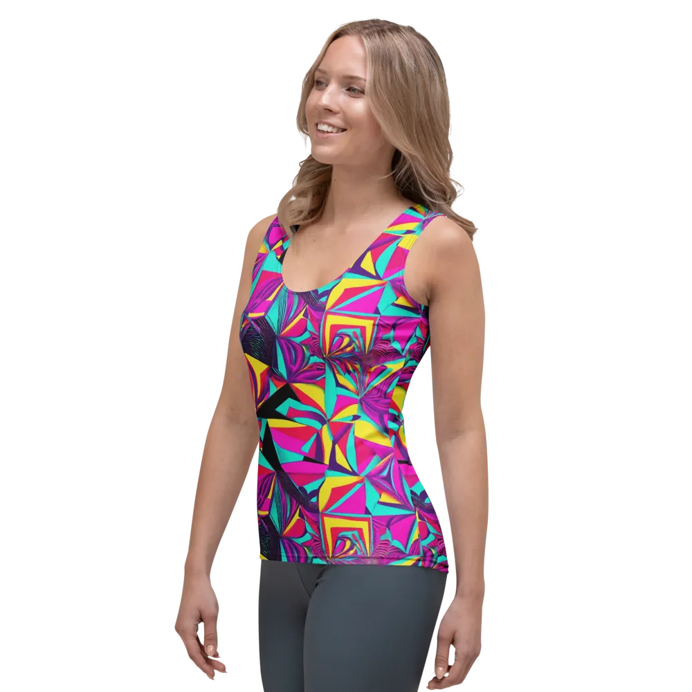 Vivid Frond on Women's Tank Top — Left Front