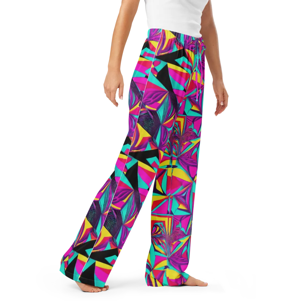 Vivid Frond on Women's Pajama Pants — Right Front