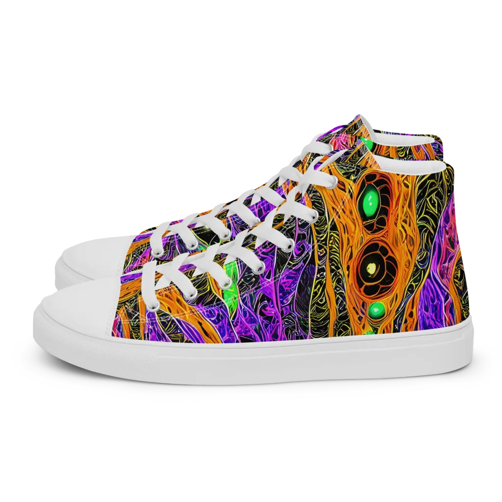 Cooper's Vision on Men's High Top Canvas Shoes — Left