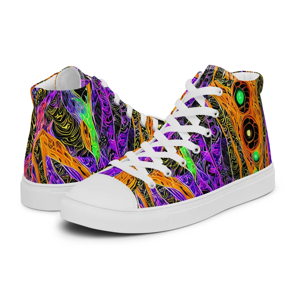 Cooper's Vision on Men's High Top Canvas Shoes — Left