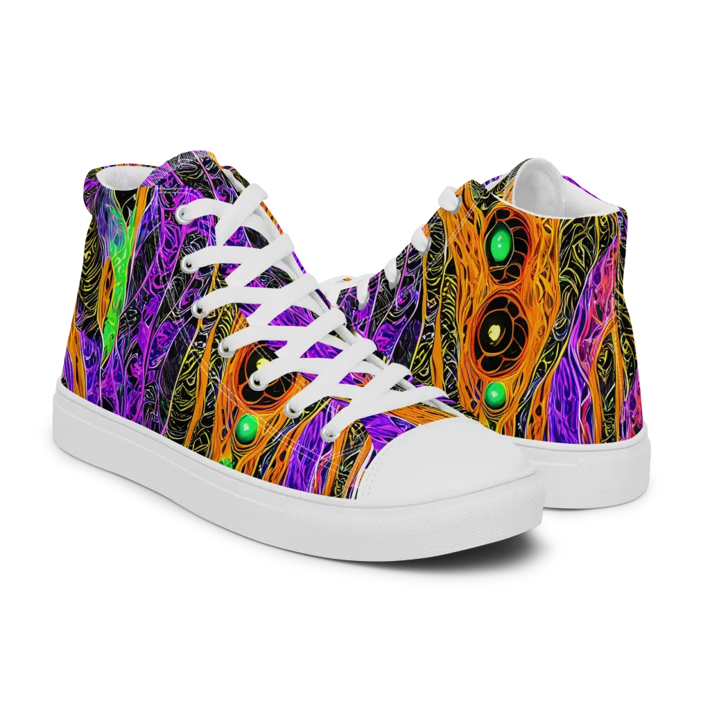 Cooper's Vision on Men's High Top Canvas Shoes — Right