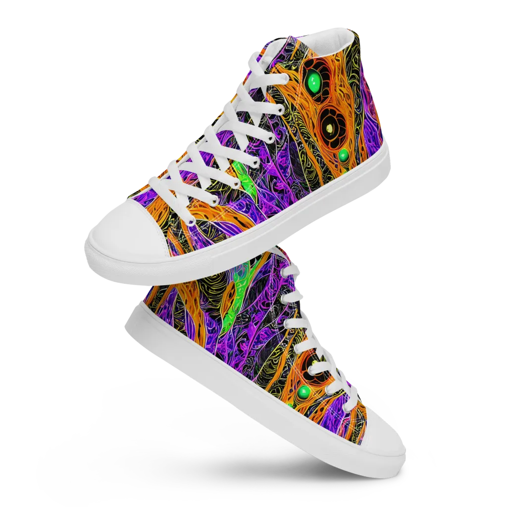 Cooper's Vision on Men's High Top Canvas Shoes — Front