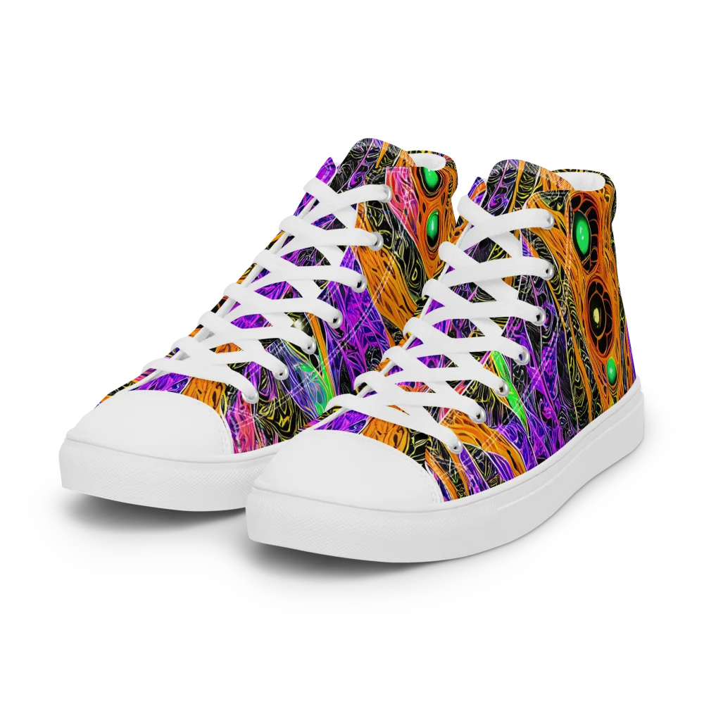 Cooper's Vision on Women's High Top Canvas Shoes — Left Front