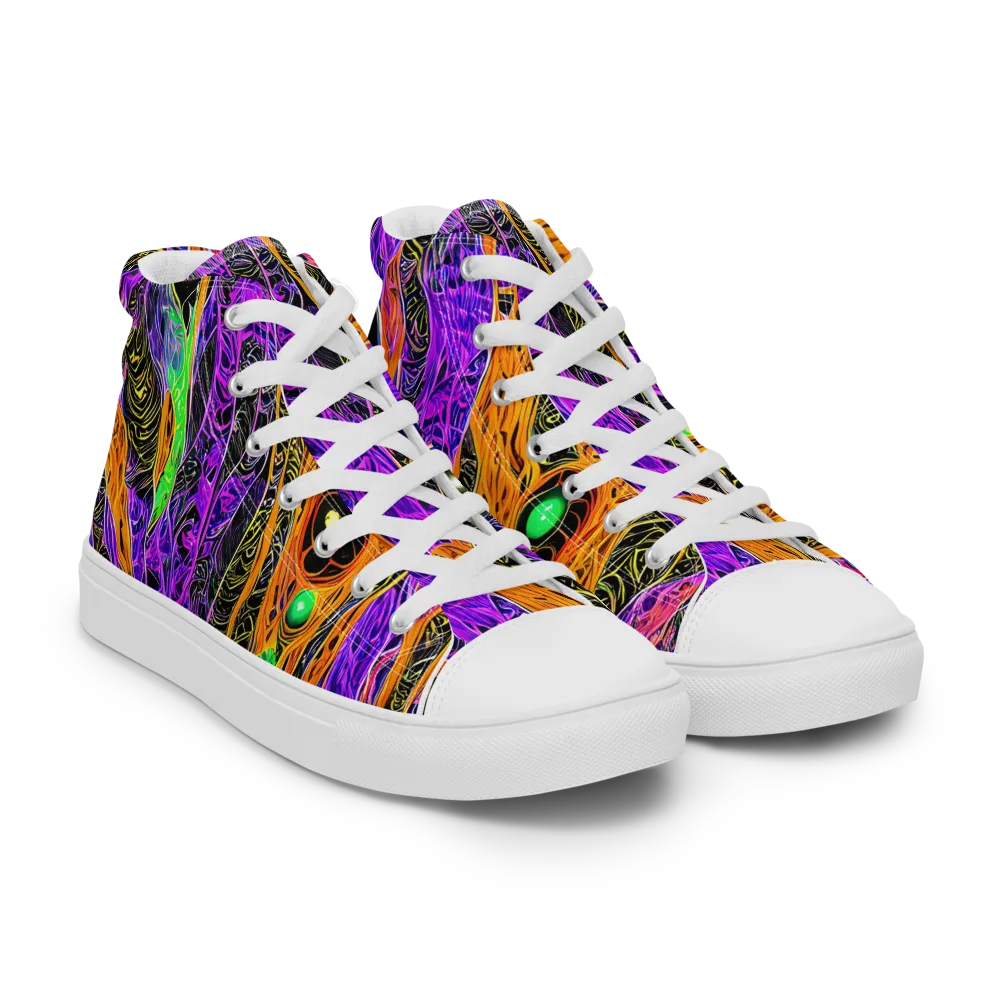 Cooper's Vision on Women's High Top Canvas Shoes — Right Front