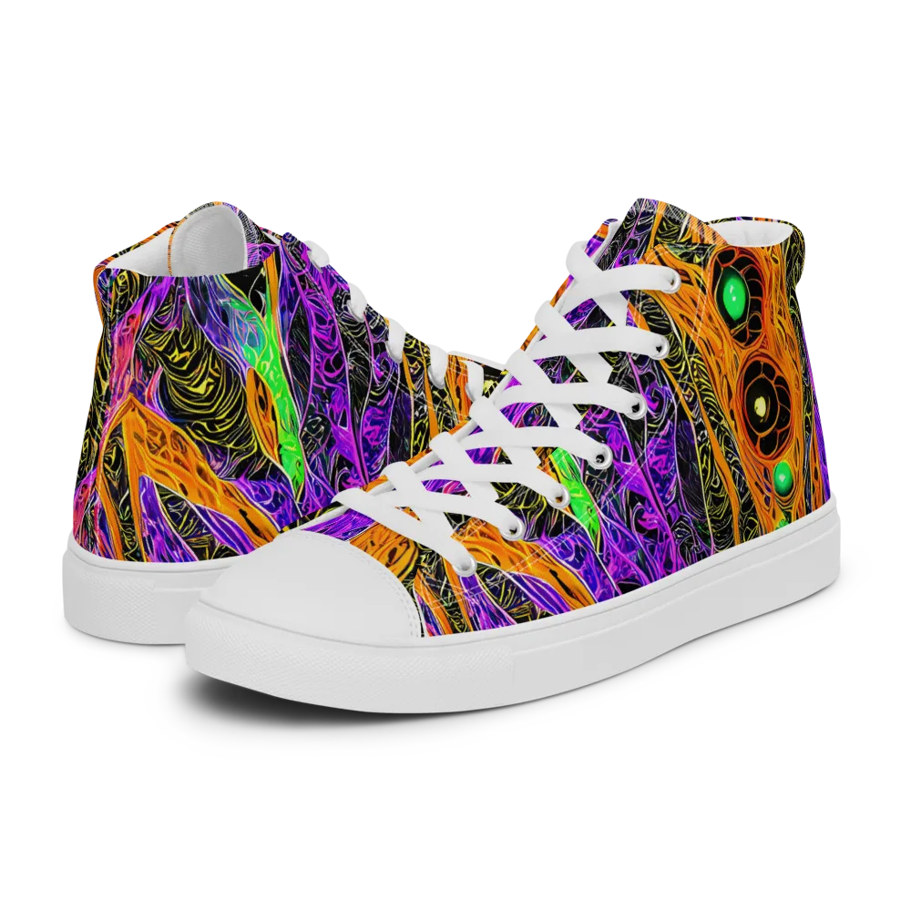Cooper's Vision on Women's High Top Canvas Shoes — Left