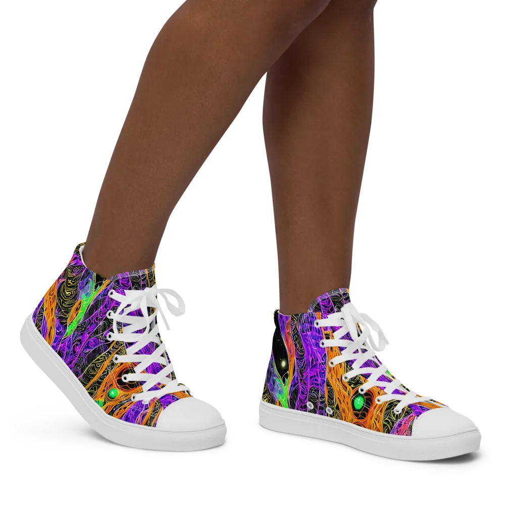 Cooper's Vision on Women's High Top Canvas Shoes — Right