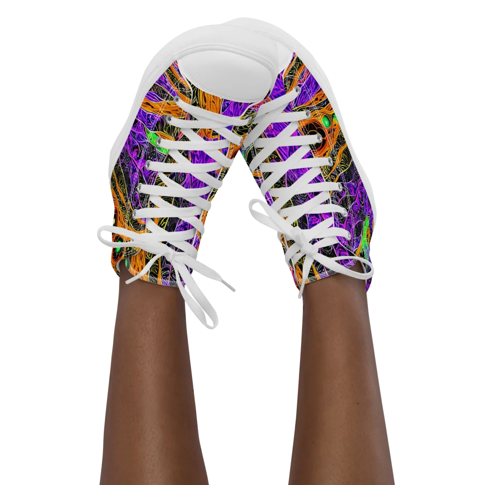 Cooper's Vision on Women's High Top Canvas Shoes — Front