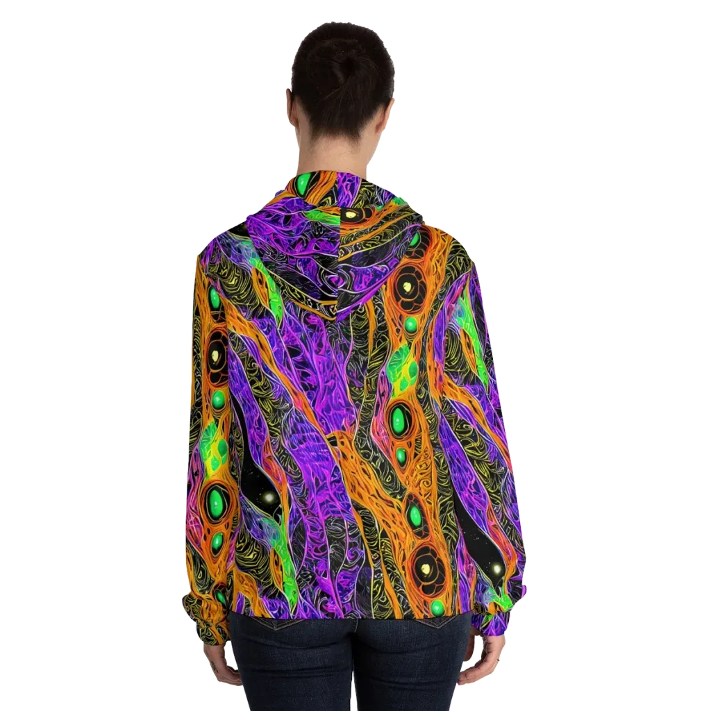 Cooper's Vision on Women's Full-Zip Hoodie — Back On Person
