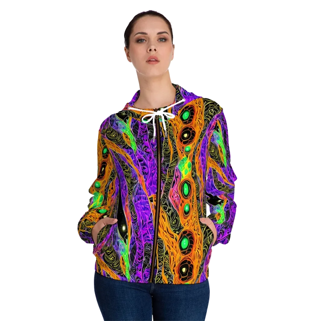 Cooper's Vision on Women's Full-Zip Hoodie — Front On Person