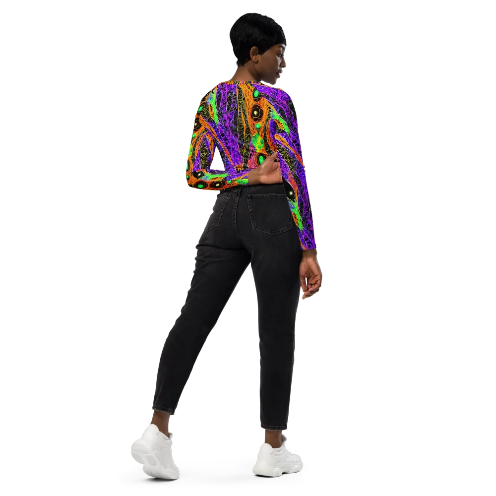 Cooper's Vision on Long Sleeve Crop Top — Right Back