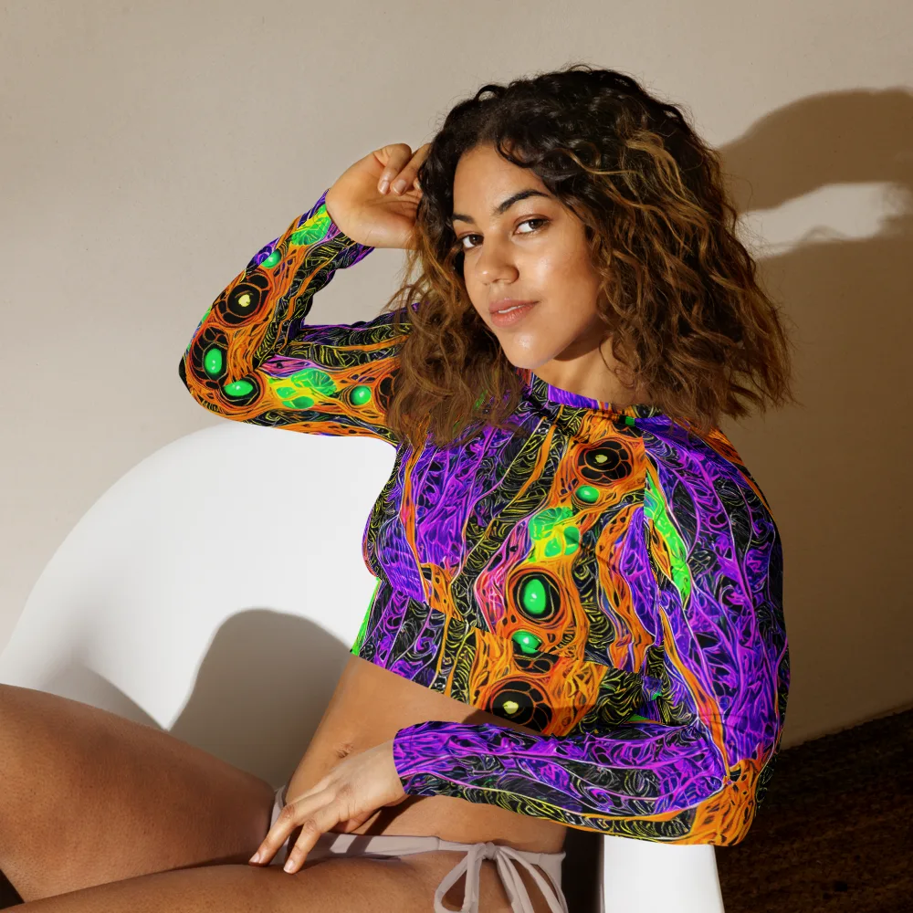 Cooper's Vision on Long Sleeve Crop Top — Left Front