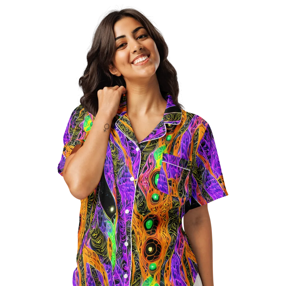 Cooper's Vision on Women's Short Sleeve Pajama Top — Front