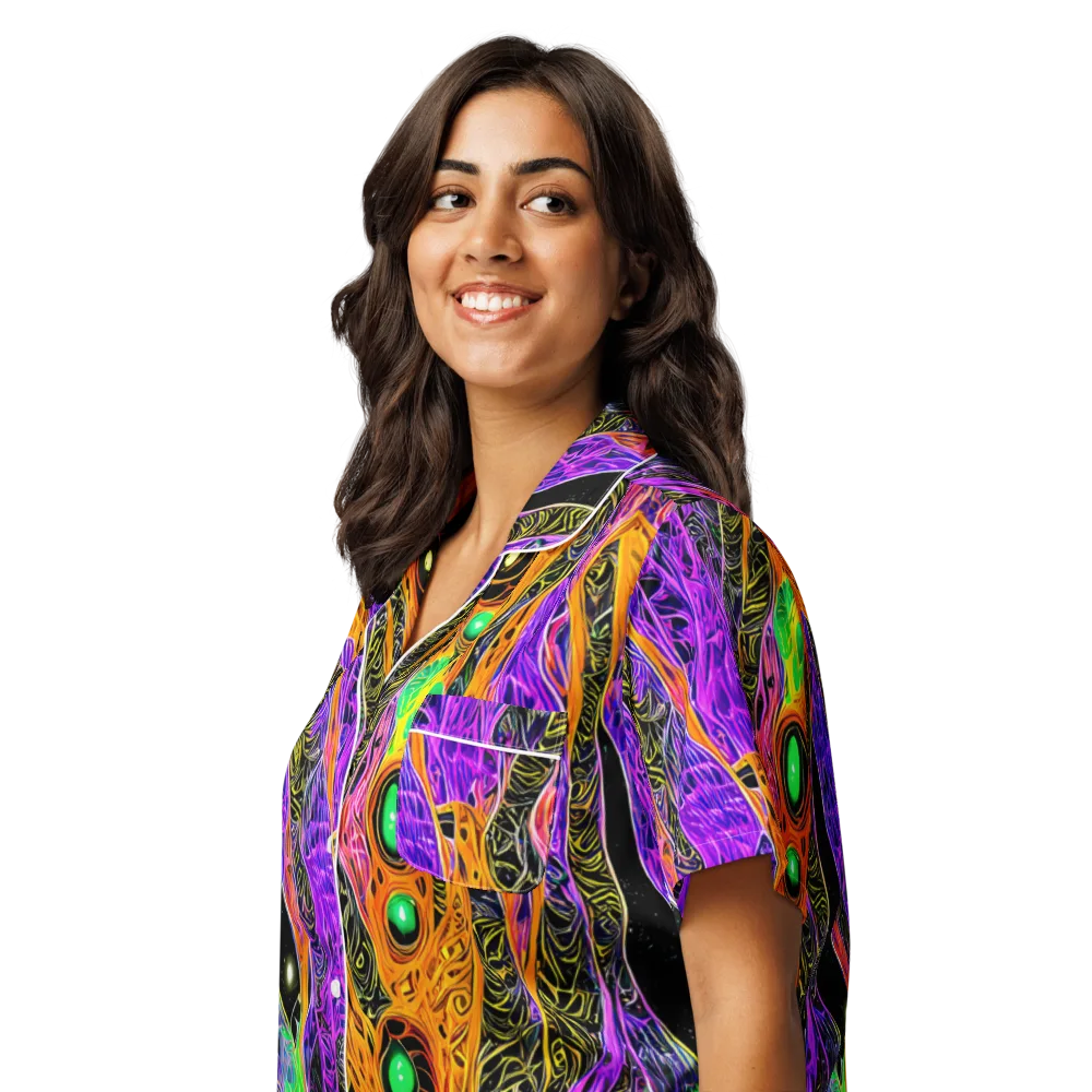 Cooper's Vision on Women's Short Sleeve Pajama Top — Left Front