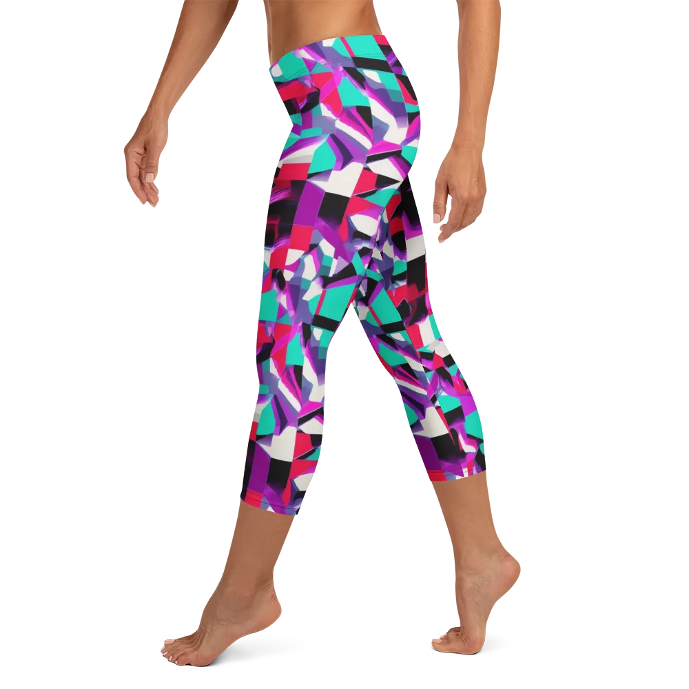 Ultraviolet Blocks on Capri Leggings — Left