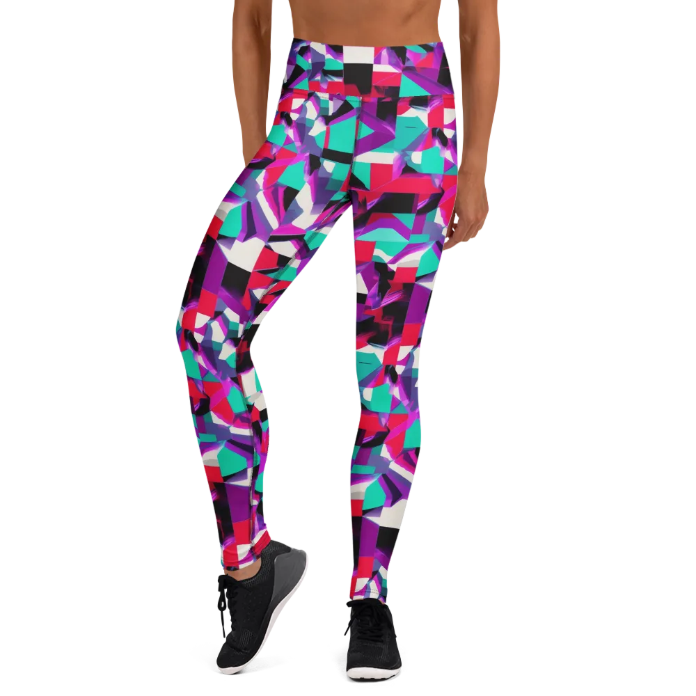 Ultraviolet Blocks on Yoga Leggings — Front