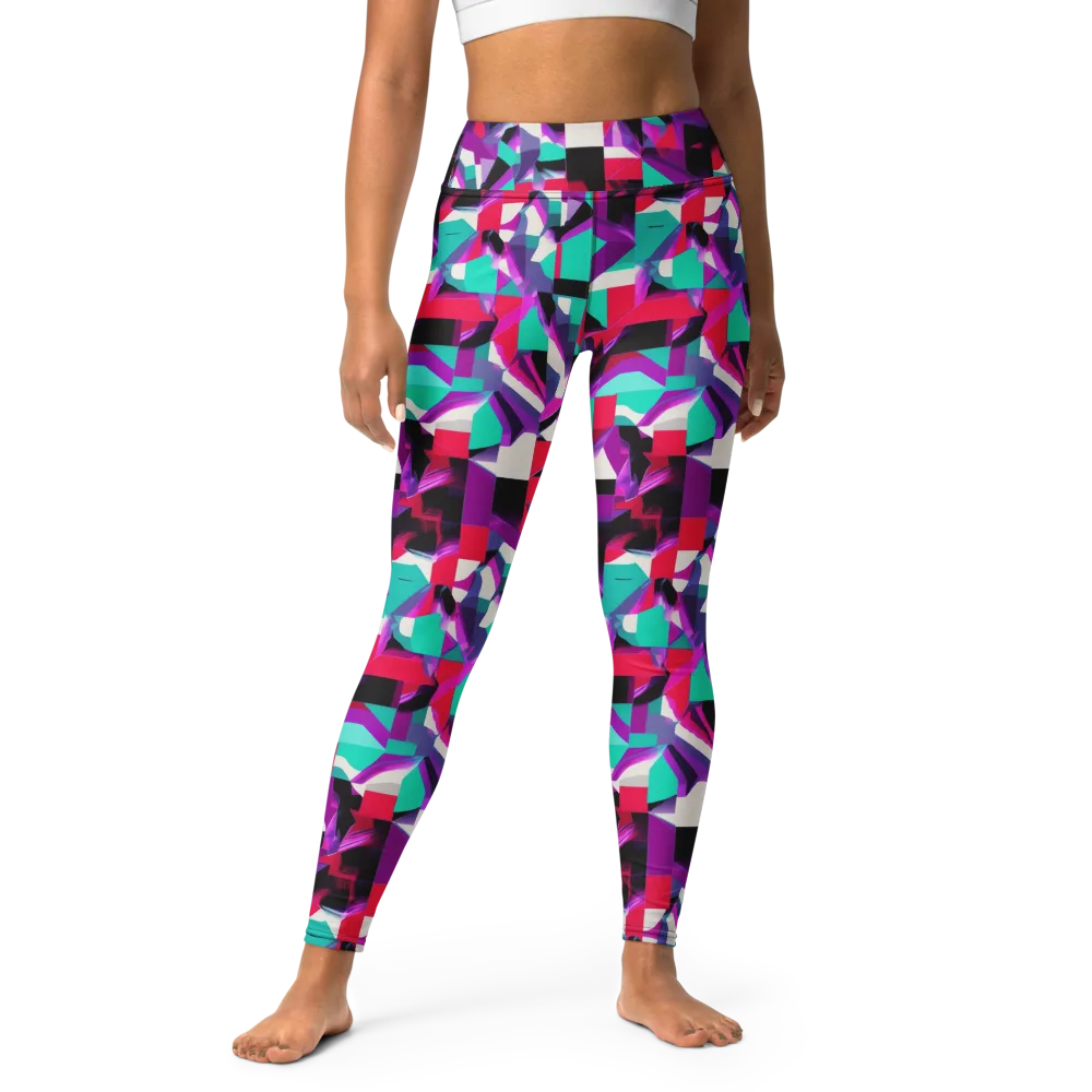 Ultraviolet Blocks on Yoga Leggings — Front