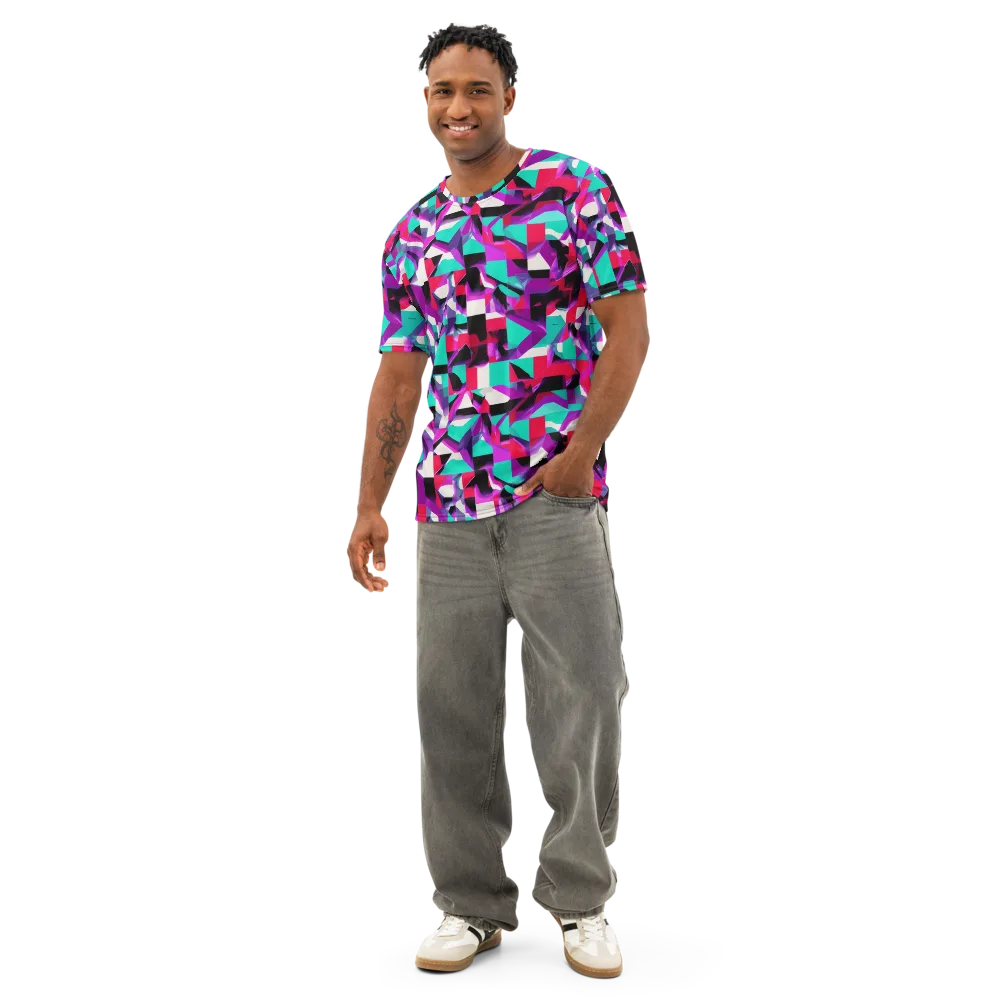 Ultraviolet Blocks on Men's Cotton Crew Neck T-Shirt — Front