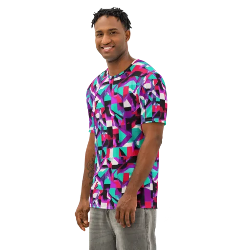 Ultraviolet Blocks on a Men's Cotton Crew Neck T-Shirt