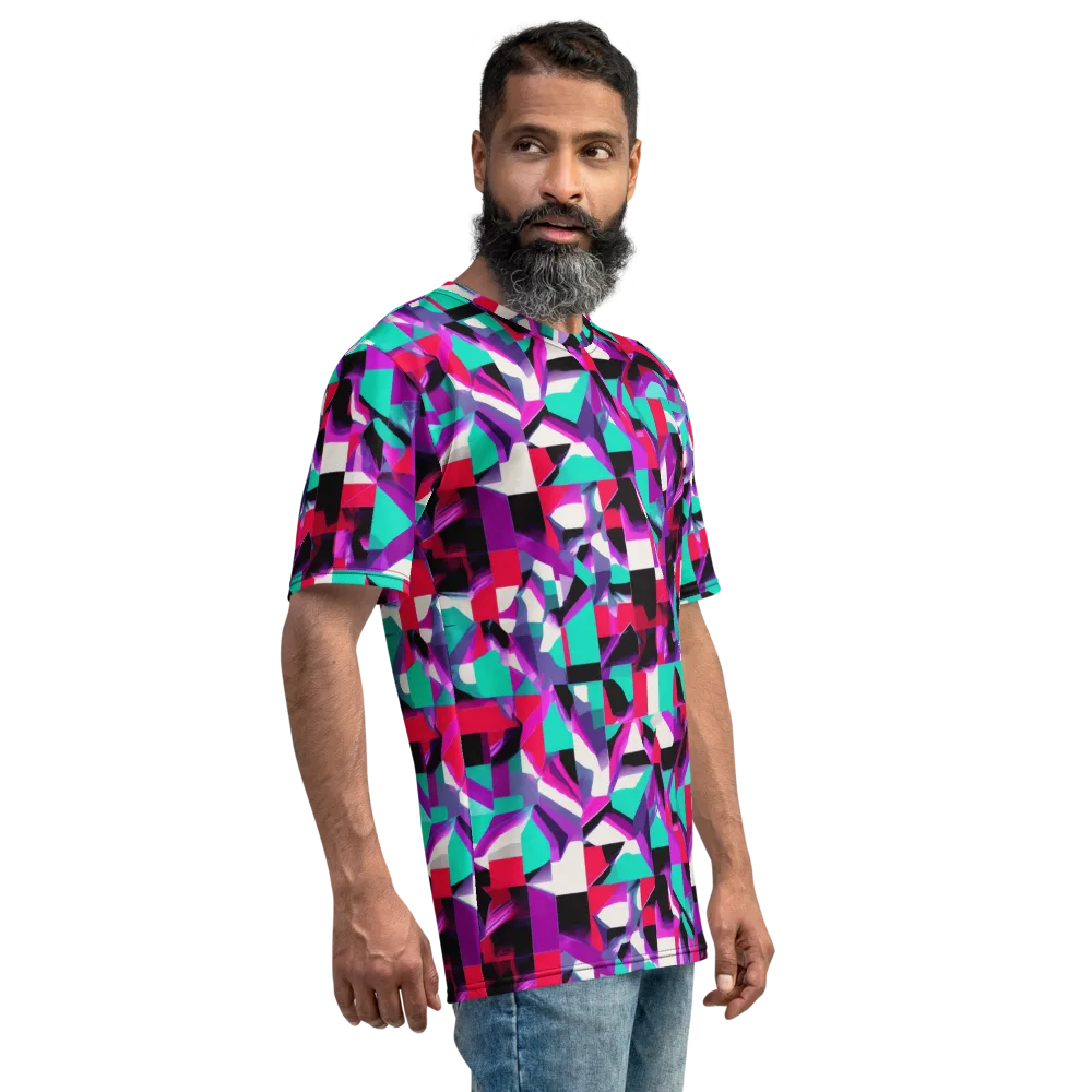 Ultraviolet Blocks on Men's Crew Neck T-Shirt — Right
