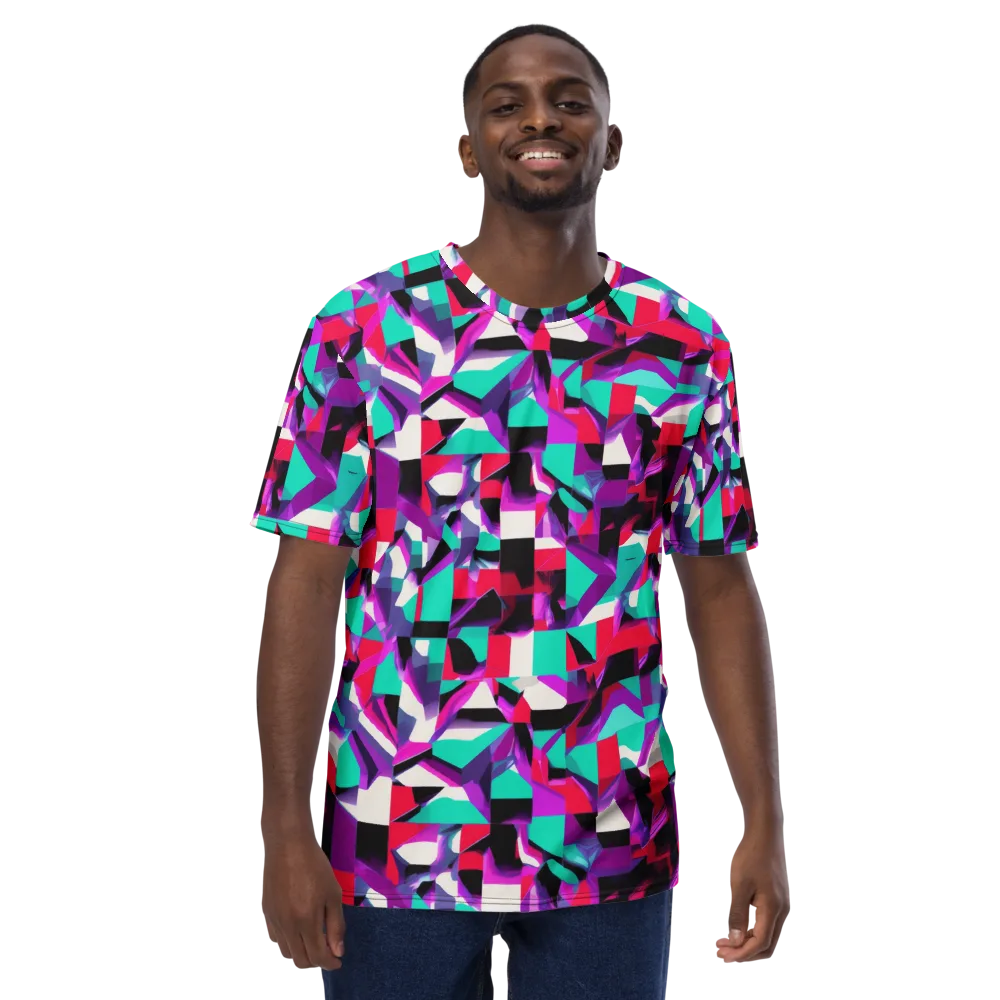 Ultraviolet Blocks on Men's Crew Neck T-Shirt — Front