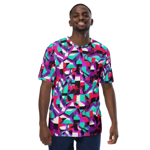 Ultraviolet Blocks on a Men's Crew Neck T-Shirt