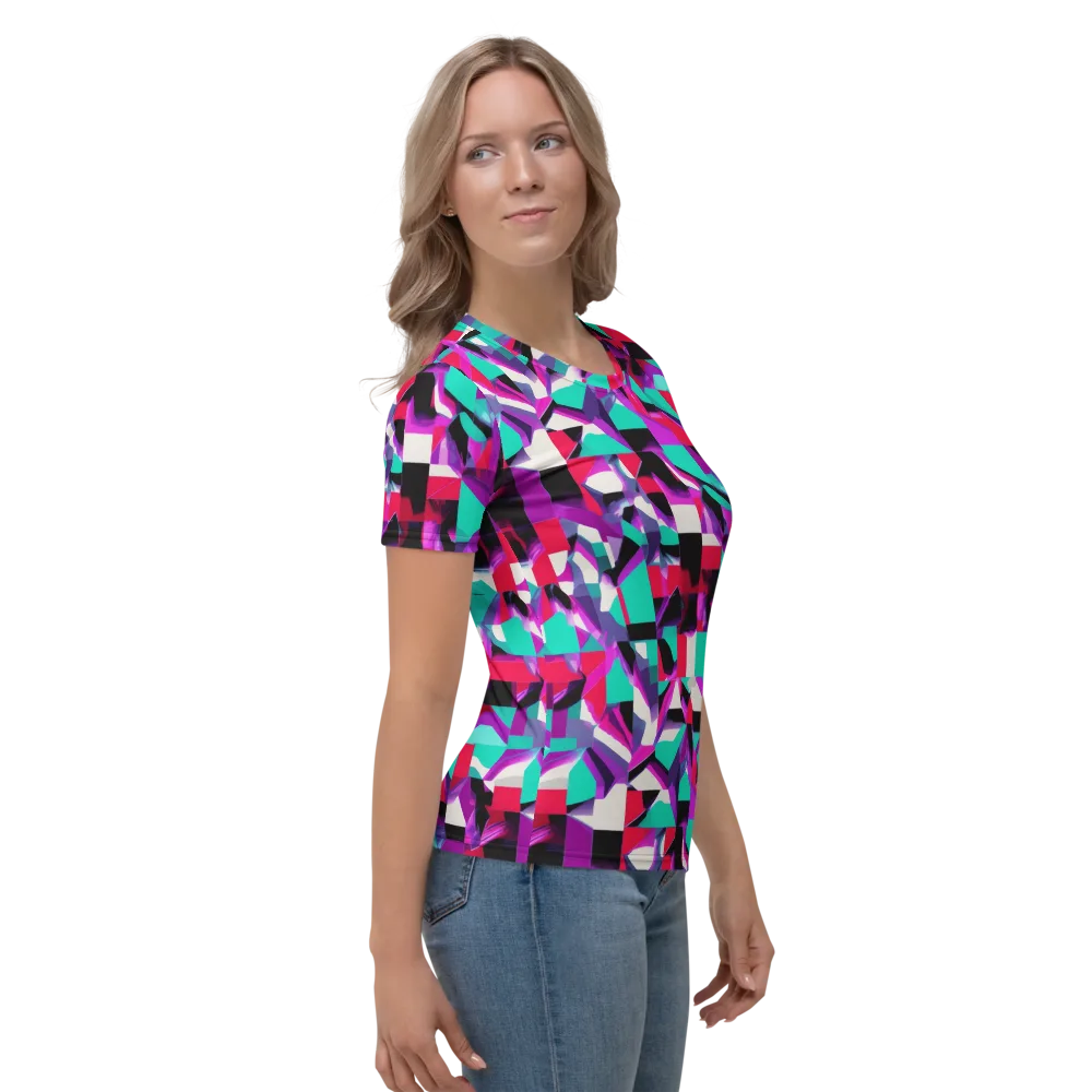 Ultraviolet Blocks on Women's Crew Neck T-Shirt — Right